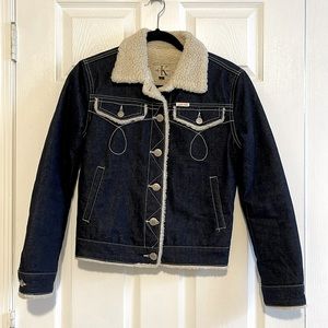 Calvin Klein Denim fur jacket